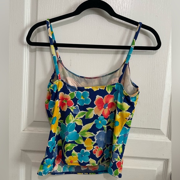 Vintage Floral Gabar Swim Tank Top - Picture 2 of 5